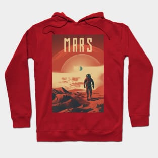 Mars Adventure Vintage Travel Poster Hoodie